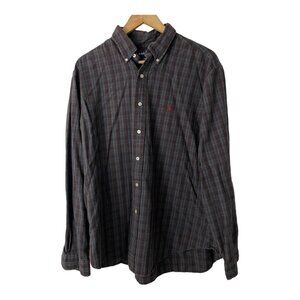 Ralph Lauren Men’s Classic Fit Long Sleeve Button Down Shirt Gray Plaid Size XL